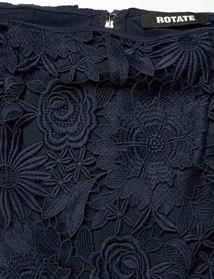 Kvinnor ROTATE Birger Christensen Kjolar|3D LACE PENCIL SKIRT - Midi kjolar