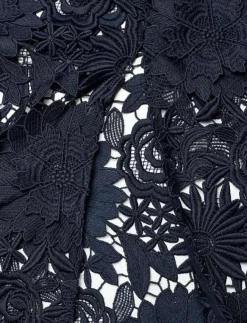 Kvinnor ROTATE Birger Christensen Kjolar|3D LACE PENCIL SKIRT - Midi kjolar