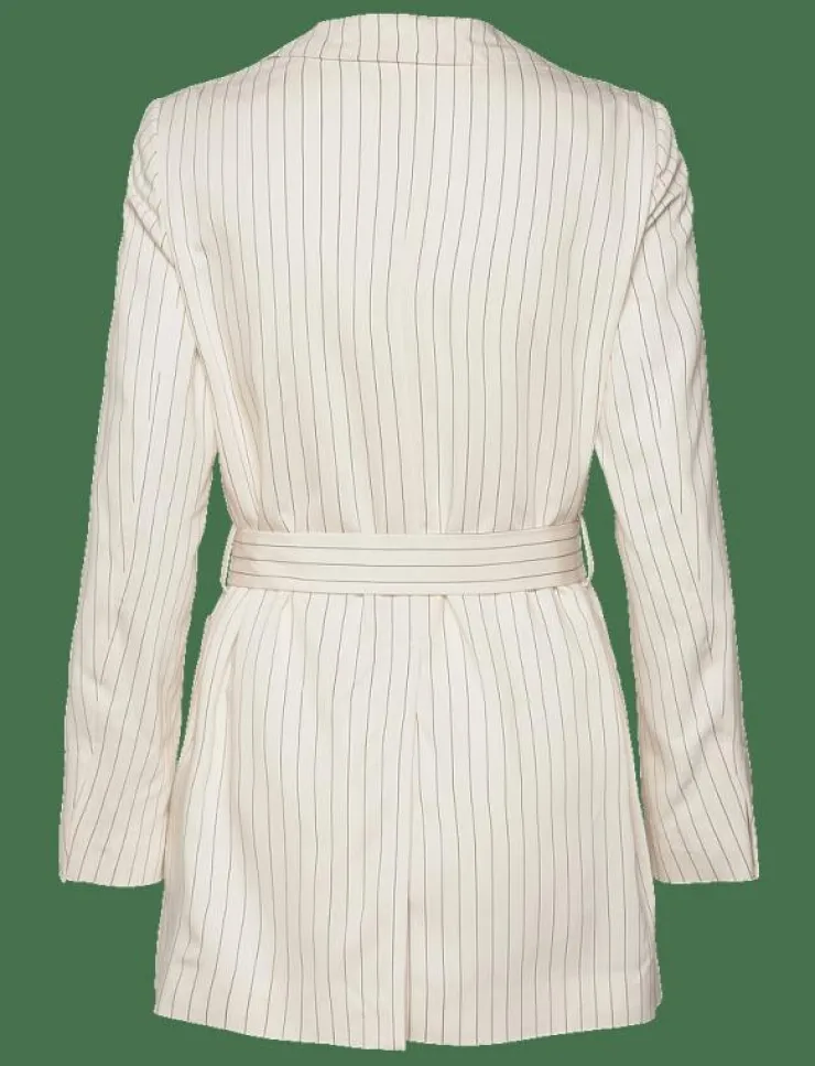 Kvinnor GANT Kavajer|D2. PINSTRIPE BELTED BLAZER - Kavajer med skärp