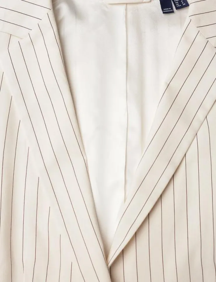 Kvinnor GANT Kavajer|D2. PINSTRIPE BELTED BLAZER - Kavajer med skärp