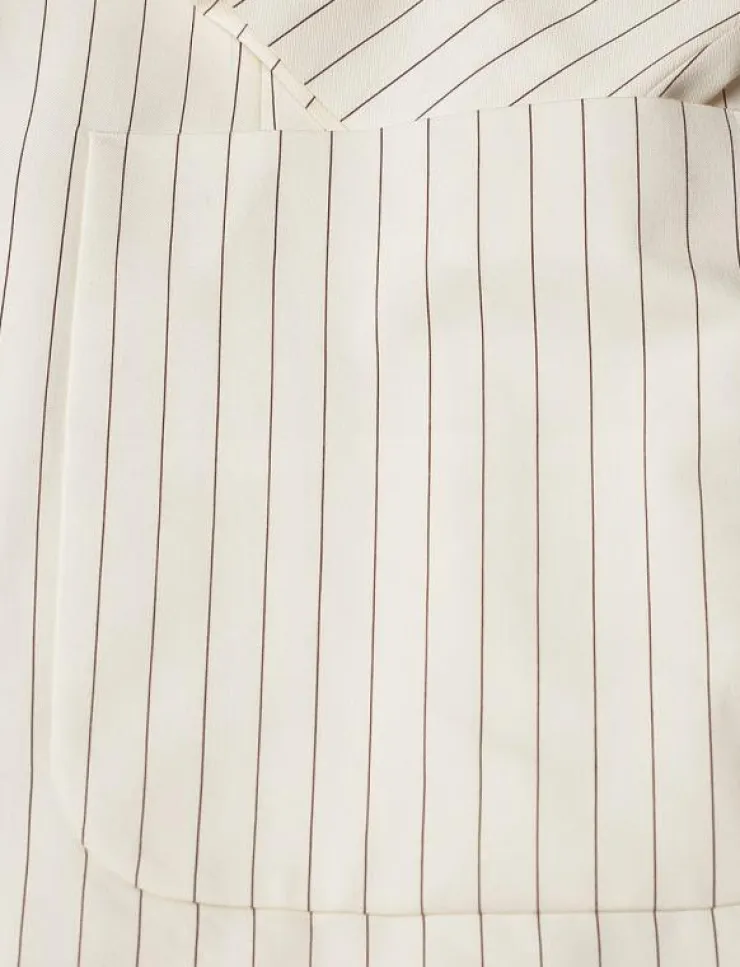 Kvinnor GANT Kavajer|D2. PINSTRIPE BELTED BLAZER - Kavajer med skärp