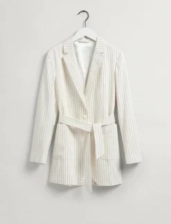 Kvinnor GANT Kavajer|D2. PINSTRIPE BELTED BLAZER - Kavajer med skärp