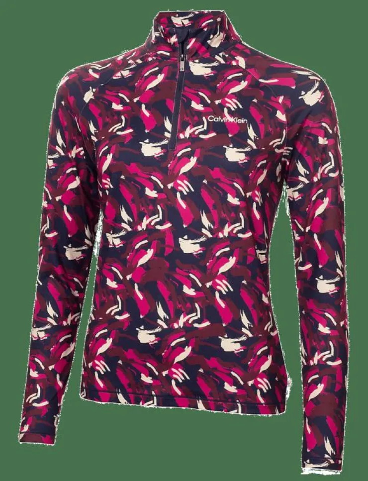 Kvinnor Calvin Klein Golf Underställ|Underställ|DAKOTA QUARTER ZIP TOP - Underställströjor