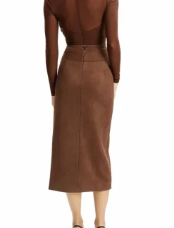 Bardot DANTE VEGAN SUEDE MIDI SKIRT - Midi kjolar|Kvinnor Kjolar