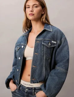 Calvin Klein Jeans DENIM BUBBLE JACKET TINTED ORCHA - Overshirts|Kvinnor Overshirts