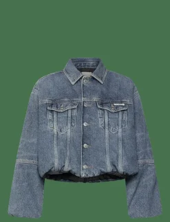 Calvin Klein Jeans DENIM BUBBLE JACKET TINTED ORCHA - Overshirts|Kvinnor Overshirts