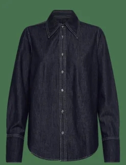 Mango Denim shirt with seams - Jeansskjortor|Kvinnor Blusar & Skjortor