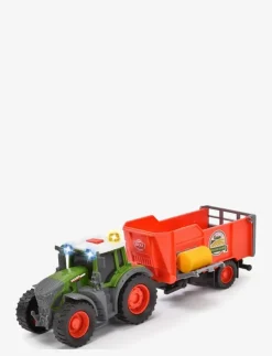 Barn Dickie Toys Leksaksfordon & Bilar|Fendt Traktor med Trailer - Traktorer