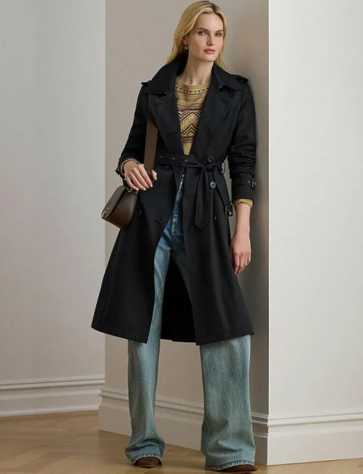 Lauren Ralph Lauren Double-Breasted Belted Trench Coat - Trenchcoats|Kvinnor Jackor & Kappor