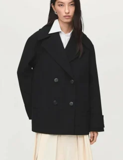 Kvinnor Mango Jackor & Kappor|Double-breasted wool-blend coat - Kappor