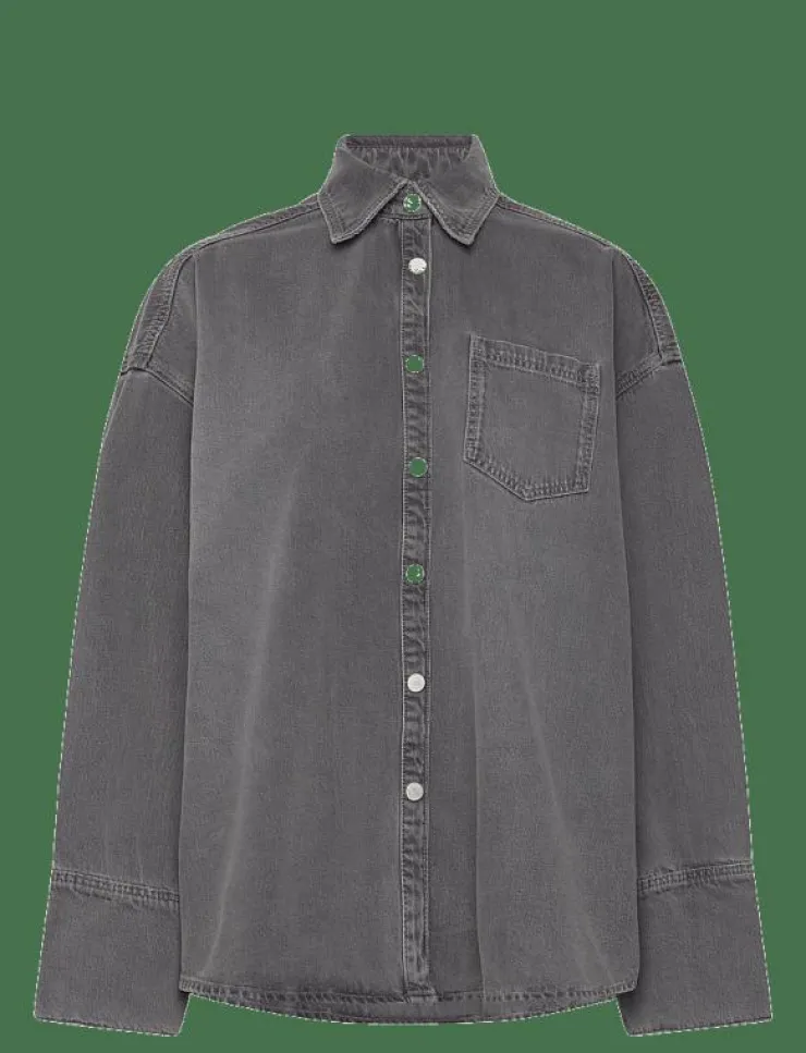 REMAIN Birger Christensen DRAPY DENIM SHIRT - Overshirts|Kvinnor Overshirts