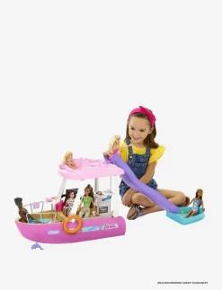 Barn Barbie Dockor & Tillbehör|Dream Boat Playset with Pool, Slide and 20+ Accessories - Docktillbehör