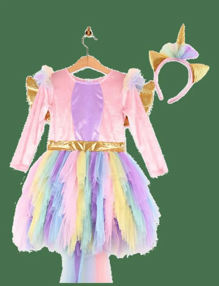 Den goda fen DRESS UNICORN w DIADEM - Maskeradkläder|Barn Maskeradkläder & Tillbehör