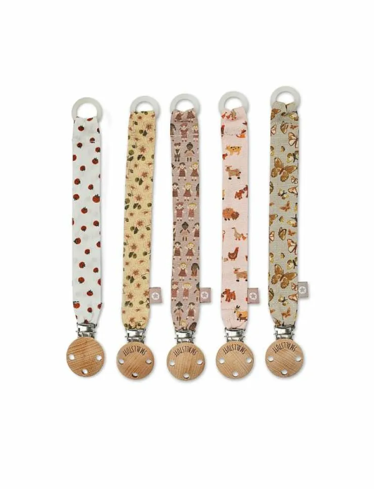 Smallstuff Dummystring, fabric, strawberries - Napphållare|Barn Nappar & Tillbehör