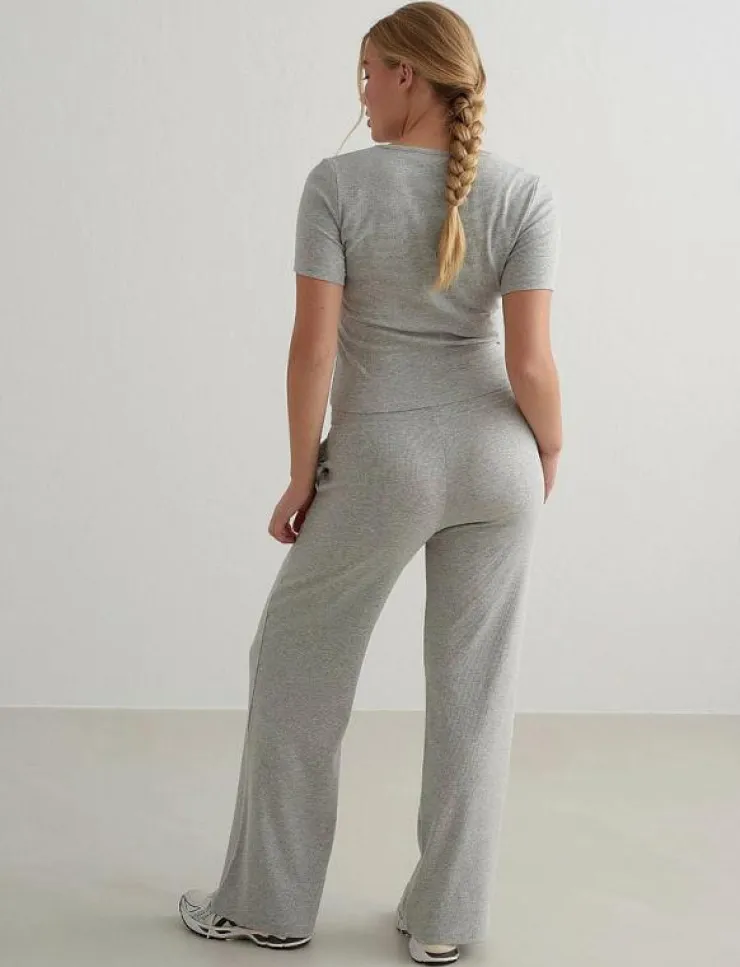 aim´n Ease Ribbed Wide Pants - Casual byxor|Kvinnor Byxor
