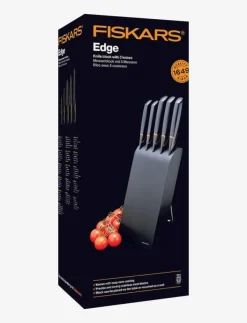 Fiskars Edge knivblock med 5 knivar - Knivblock| Köksknivar & Knivtillbehör