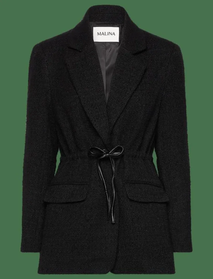 Kvinnor Malina Kavajer|Elodie drawstring boucle blazer - Bouclés