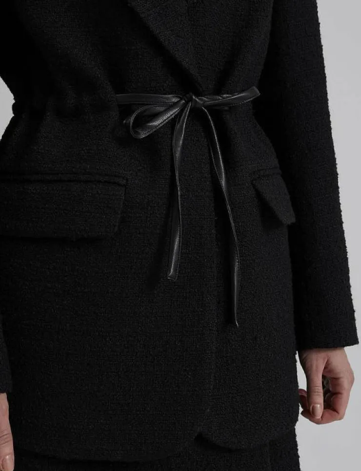 Kvinnor Malina Kavajer|Elodie drawstring boucle blazer - Bouclés