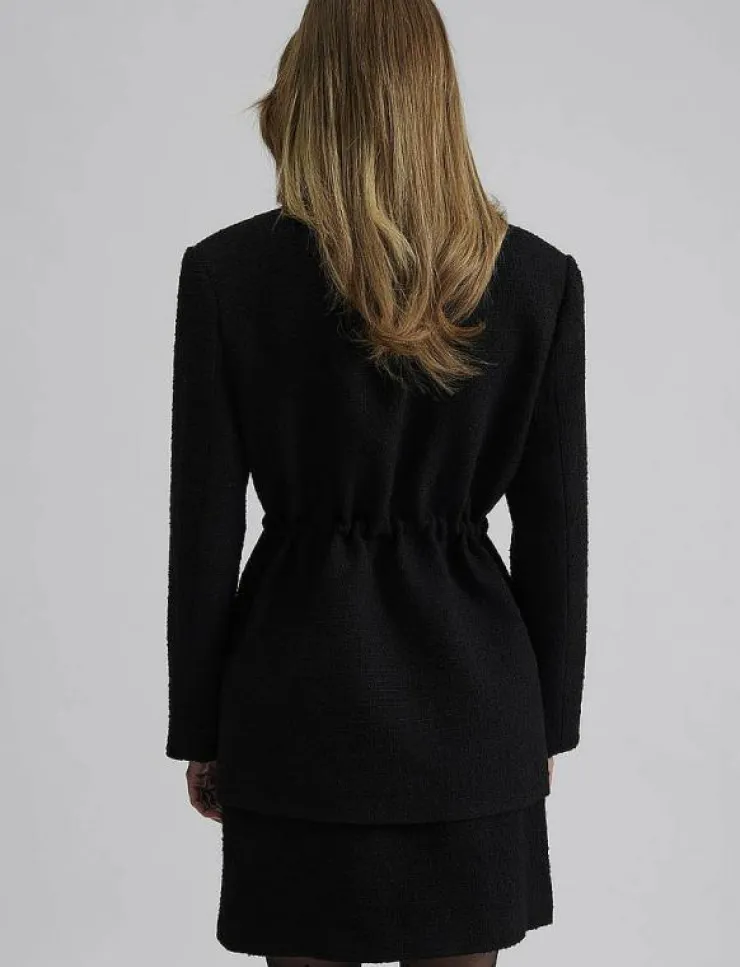 Kvinnor Malina Kavajer|Elodie drawstring boucle blazer - Bouclés