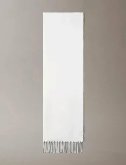 Calvin Klein Sjalar & Halsdukar|EMBLEM 2-TONE FRINGE MW SCARF - Halsdukar