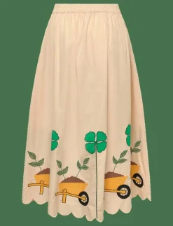 Kvinnor Stella Nova Kjolar|Embroidered Midi skirt with Scallop - Midi kjolar
