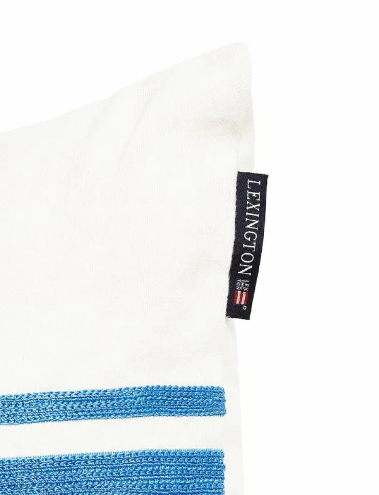 Lexington Home Kuddar & Filtar|Embroidery Center Striped Linen/Cott 60x40 Pillow - Kuddar