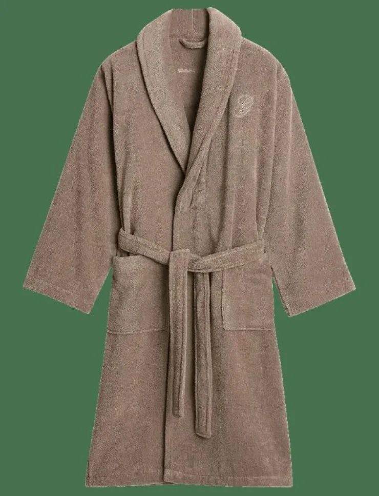 GANT Morgonrockar|Badrumstextilier|EMBROIDERY ROBE - Morgonrock