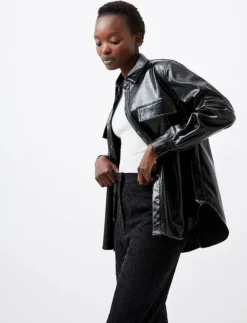 French Connection EMMETT PU OVERSHIRT - Overshirts|Kvinnor Overshirts