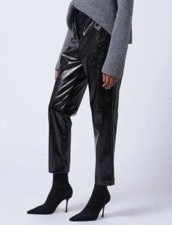 French Connection EMMETT PU TAPERED TROUSER - Skinnbyxor|Kvinnor Byxor