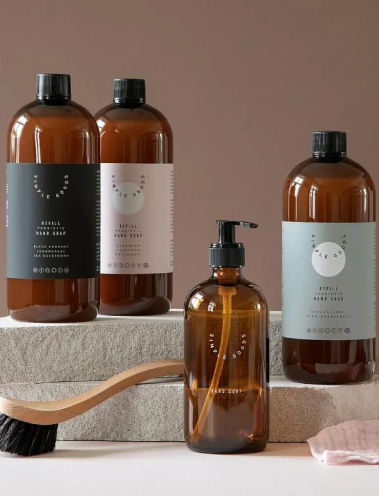 Kvinnor Simple Goods Tvålar & Handkräm|Badrumstillbehör|Empty Glass Bottle Hand Soap 500 ml - Flytande tvål