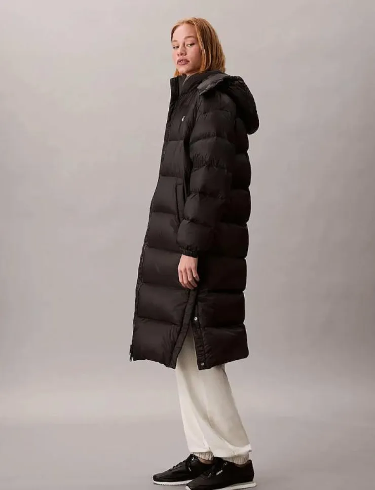 Kvinnor Calvin Klein Jeans Jackor & Kappor|ESSENTIAL MIDWEIGHT LONG PUFFER - Dunkappor