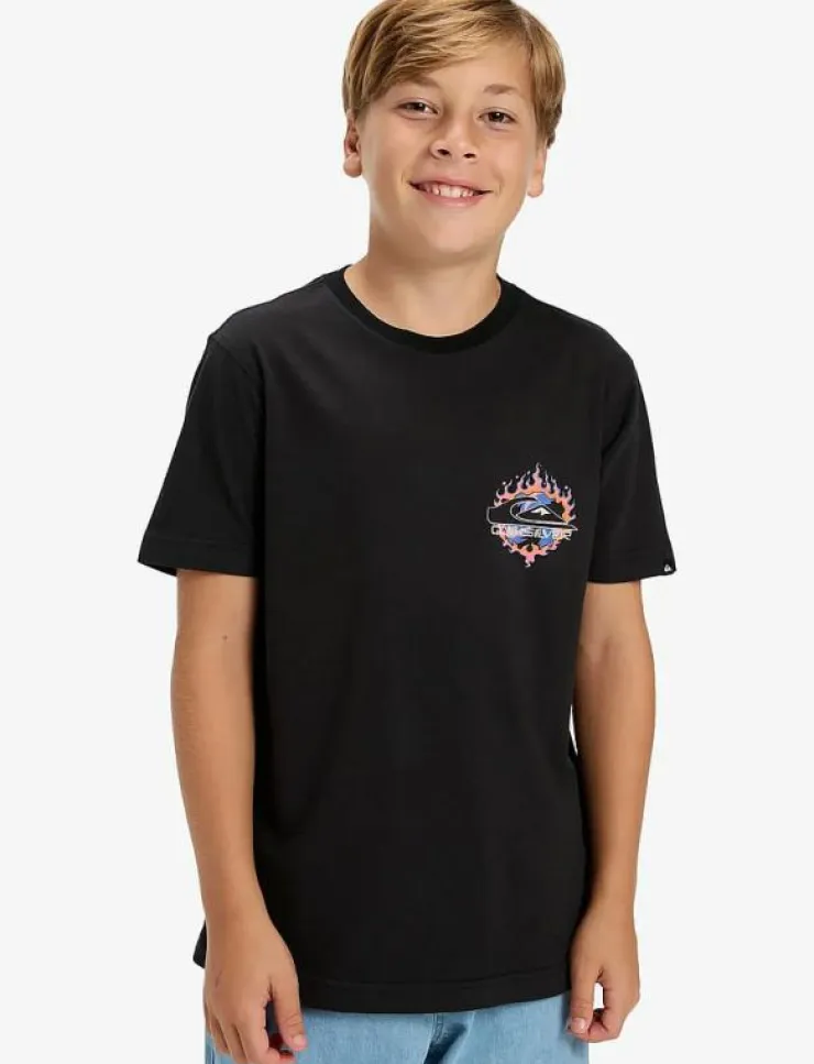 Barn Quiksilver Sportkläder|EV IN FLAMES SS YOUTH - Kortärmade