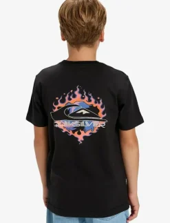 Barn Quiksilver Sportkläder|EV IN FLAMES SS YOUTH - Kortärmade