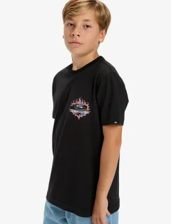Barn Quiksilver Sportkläder|EV IN FLAMES SS YOUTH - Kortärmade