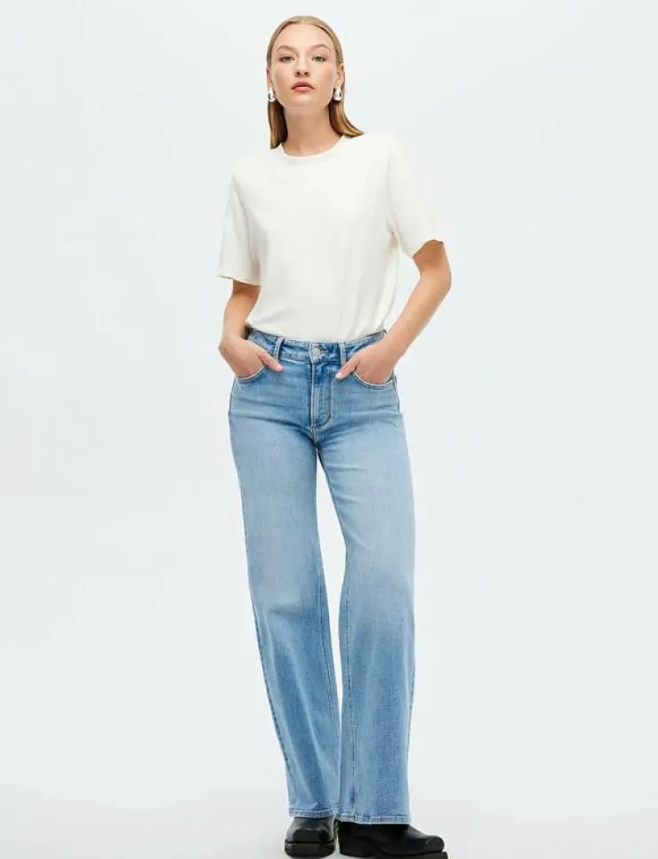 Kvinnor NEUW Denimkläder|Jeans|EVA WIDE MIRAGELIGHT VINTAGE INDIGO - Vida byxor