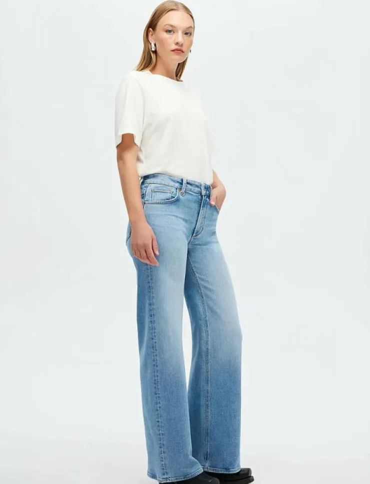 Kvinnor NEUW Denimkläder|Jeans|EVA WIDE MIRAGELIGHT VINTAGE INDIGO - Vida byxor