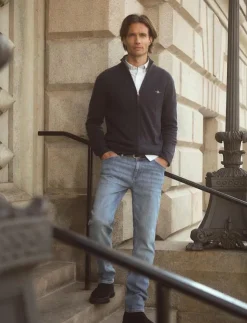 GANT Stickat|EXTRAFINE LAMBSWOOL ZIP CARDIGAN - Full Zip tröjor