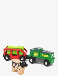 Barn BRIO Leksaksfordon & Bilar|Farm Battery Train - Tåg