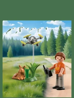 Barn PLAYMOBIL Playmobil Leksaker|Fawn Rescue with Drone - Special Plus
