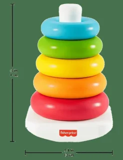 Barn Fisher-Price Babyleksaker|Babyleksaker|Eco Rock-a-Stack - Stapelbara klossar