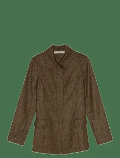 Kvinnor REMAIN Birger Christensen Kavajer|FITTED HERRINGBONE BLAZER - Jackor