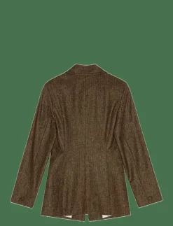 Kvinnor REMAIN Birger Christensen Kavajer|FITTED HERRINGBONE BLAZER - Jackor