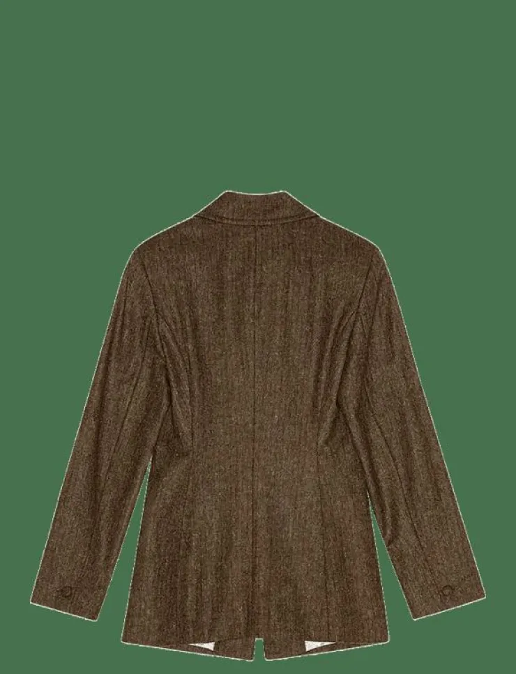 Kvinnor REMAIN Birger Christensen Kavajer|FITTED HERRINGBONE BLAZER - Jackor
