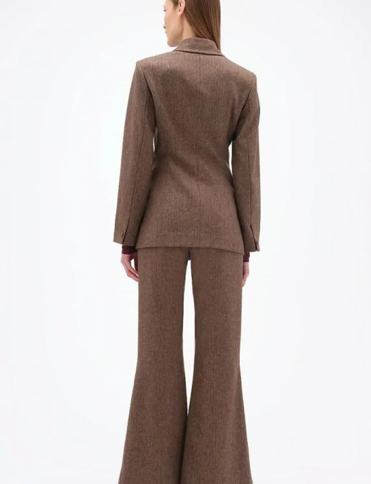Kvinnor REMAIN Birger Christensen Kavajer|FITTED HERRINGBONE BLAZER - Jackor