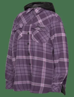 Kvinnor ROTATE Birger Christensen Overshirts|Flannel Oversized Shirt - Overshirts