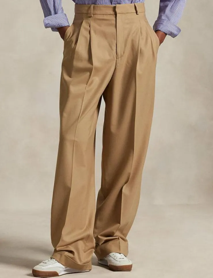 Polo Ralph Lauren Flannel Wide-Leg Pant - Kostymbyxor|Kvinnor Byxor