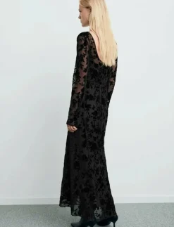 Mango Floral jacquard dress with bell sleeves - Maxiklänningar|Kvinnor Klänningar