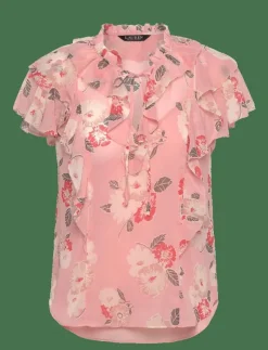 Lauren Ralph Lauren Floral Ruffle-Trim Georgette Blouse - Kortärmade blusar|Kvinnor Blusar & Skjortor