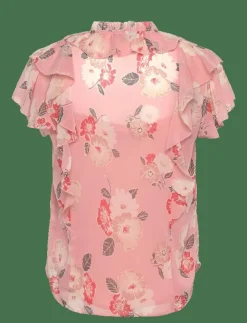 Lauren Ralph Lauren Floral Ruffle-Trim Georgette Blouse - Kortärmade blusar|Kvinnor Blusar & Skjortor