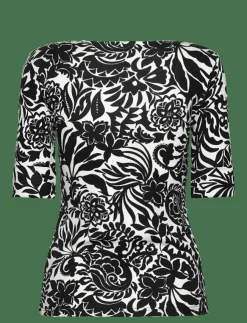 Lauren Ralph Lauren Floral Stretch Cotton Boatneck Tee - T-shirts|Kvinnor T-Shirts & Toppar